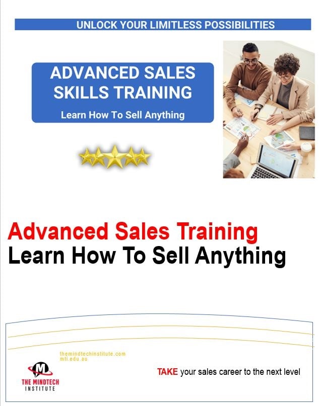 Advanced Sales Training Brochure - The MindTech Institute. themindtechinstitute.com - ONLINE Course-min